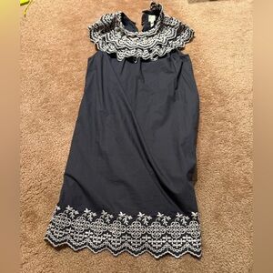 Chic Navy Lace Detail Mini Dress